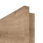 Detailansicht der eckigen Kante von WESTAG Doppelflügeltür Artis Eiche Cross EiC 793 Portalit CPL mit Lichtausschnitt LA-3Q inkl. Zarge