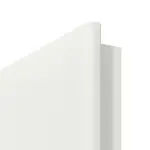 Detailansicht der Segmentkante von WESTAG Doppelflügeltür Sira Weiß ähnl. RAL 9003 Westalack Soft mit Lichtausschnitt LA-40 inkl. Zarge