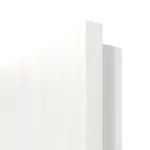 Detailansicht der eckigen Kante von HÖRMANN Doppelflügeltür Pure 2 Gebürstetes Weiß Duradecor DesignLine mit Lichtausschnitt quer mit bündiger Lisene Plain 80-7 mit Zarge