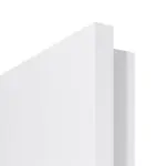 Detailansicht der eckigen Kante von Doppelflügeltür Stone II M3 Arktisches Weiß Dekorfolie inkl. Lichtausschnitt und Zarge