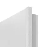 Detailansicht der runden Kante von Smart 1 mittig Basic Durat Eiche Weiß Innentür - Huga