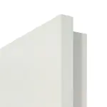Detailansicht der eckigen Kante von GARANT Rauchschutztür Corona 830 Weiß Struktur Premium CePaL