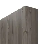 Detailansicht der stumpfen Kante von HÖRMANN Schiebetür Pure 2 Gebürstete Lärche dunkel Duradecor DesignLine mit Lichtausschnitt quer mit bündiger Lisene Steel 80-7