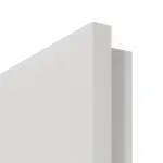 Detailansicht der eckigen Kante von GARANT Doppelflügeltür Corona 834 Silver Grey CePaL mit Zarge