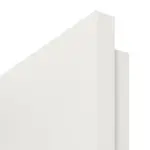 Detailansicht der eckigen Kante von LEBO Doppelflügeltür Kopenhagen 32 Weißlack mit Lichtausschnitt 1 LA mit Zarge