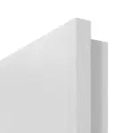 Detailansicht der eckigen Kante von Smart 1 Schlossseite Basic Durat Eiche Weiß Innentür - Huga