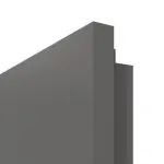 Detailansicht der eckigen Kante von Huga Innentür Sueno 1 Hygge grau RAL 7037 Duradecor Concept