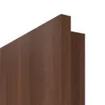 Detailansicht der runden Kante von CLASSEN Doppelflügeltür Antiope M1 Nuss Primo inkl. Zarge 