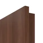 Detailansicht der runden Kante von CLASSEN Doppelflügeltür Antiope M2 Nuss Primo mit Lichtausschnitt inkl. Zarge