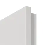 Detailansicht der kleinen Rundkante von GARANT Doppelflügeltür Corona 830 Silver Grey CePaL mit Zarge