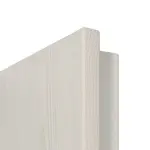 Detailansicht der runden Kante von CLASSEN Doppelflügeltür Demeter M4 Esche Weiß 3D Look mit Lichtausschnitt inkl. Zarge