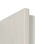 Detailansicht der runden Kante von CLASSEN Doppelflügeltür Demeter M5 Esche Weiß 3D Look mit Lichtausschnitt inkl. Zarge