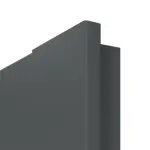 Detailansicht der eckigen Kante von CLASSEN Doppelflügeltür Frame 5.5 Uni Graphit Dekorfolie inkl. Zarge