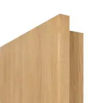 Detailansicht der runden Kante von CLASSEN Doppelflügeltür Tetyda M2 Eiche geölt 3D Look mit Lichtausschnitt inkl. Zarge