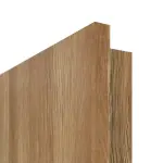 Detailansicht der runden Kante von CLASSEN Doppelflügeltür Tetyda M2 Grandson Eiche Iridium mit Lichtausschnitt inkl. Zarge