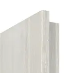 Detailansicht der runden Kante von CLASSEN Doppelflügeltür Tetyda M2 Norwegische Esche CPL mit Lichtausschnitt inkl. Zarge