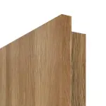 Detailansicht der runden Kante von CLASSEN Doppelflügeltür Tetyda M4 Grandson Eiche Iridium mit Lichtausschnitt inkl. Zarge