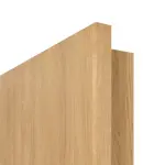 Detailansicht der runden Kante von CLASSEN Doppelflügeltür Tetyda M5 Eiche geölt 3D Look inkl. Zarge 