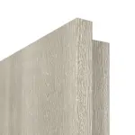 Detailansicht der eckigen Kante von CLASSEN Doppelflügeltür Glas M3 Kendal Eiche CPL mit Lichtausschnitt (Sprossen) inkl. Zarge