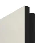 Detailansicht der eckigen Kante von CLASSEN Doppelflügeltür 6.7 Weiß RAL 9010 CPL inkl. Zarge