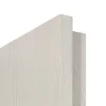 Detailansicht der eckigen Kante von CLASSEN Doppelflügeltür Lukka M1 Esche Weiß 3D Look inkl. Zarge 