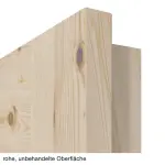 Detailansicht der Oberfläche von Typ 6002-04-SP6 Kiefer Massivholz Doppelflügeltür inkl. Zarge - Radex