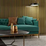 Milieubild von Wandpaneel 3 Lamellen Gold Akustik Perform 2400 x 172 mm