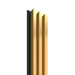 1. Bild von Wandpaneel 3 Lamellen Gold Akustik Perform 2400 x 172 mm