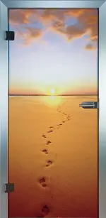 Footsteps Glastür Piktura Loft - Farbdrucktür