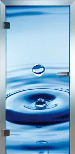  Deep Blue Glastür Piktura Loft - Farbdrucktür