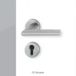 Drückergarnitur Amsterdam Edelstahl Rundrosette PZ-Ausführung - HOPPE