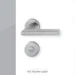 Drückergarnitur Amsterdam Edelstahl Rundrosette WC außen - HOPPE