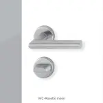 Drückergarnitur Amsterdam Edelstahl Rundrosette WC innen - HOPPE