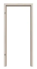 Frontbild von Eiche lasiert Basic Durat Holzzarge für Rauchschutztüren (Rundkante) - Huga