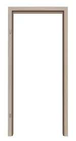 Frontbild von HUGA Zarge Eiche grau Durat Basic mit runder Kante