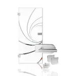 Cristall Mattierung Glastür mit Motiv klar Kompakt inkl. Beschlagset - Erkelenz