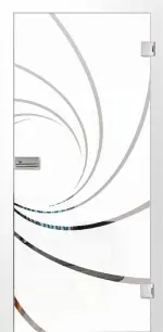 Cristall Klassisch Matt Glastür mit Motiv klar - Erkelenz