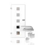 Cinque Mattierung Glastür mit Motiv klar Kompakt inkl. Beschlagset - Erkelenz