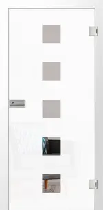 Bild von Cinque Mattprint Glastür mit Motiv klar - Erkelenz