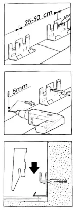 Befestigungsclips für Sockelleisten (30 Stk.) - Kaindl 2