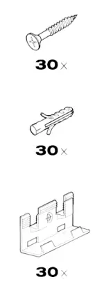 Befestigungsclips für Sockelleisten (30 Stk.) - Kaindl 3