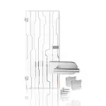 Curves Mattierung Glastür mit Motiv klar Kompakt inkl. Beschlagset - Erkelenz