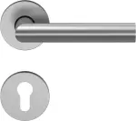 D310 Feuerschutzgarnitur Knopf-Drücker Ansicht Aluminium F1 mit Rundrosetten - ECO