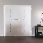Wohnmilieu mit Modell 3008 Ganzglas Doppelflügeltür