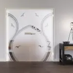 Wohnmilieu mit Modell 3508 negativ Ganzglas Doppelflügeltür