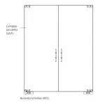 Zeichnung von Vollflächig matt 2-flg. Glaspendeltür DORMA Mundus BTS Variante 4 - Erkelenz