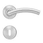 Slim Style E400 Cliprosette Edelstahl matt Rundrosette Zimmertürgarnitur - Karcher Design