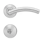 Slim Style E400 Cliprosette Edelstahl matt Rundrosette Zimmertürgarnitur WC-Ausführung aussen - Karcher Design