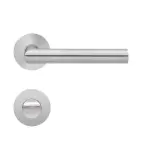 Slim Style E900 Magneto Edelstahl matt runde Flachrosette Zimmertürgarnitur Bad innen - Karcher Design