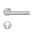 Slim Style E900 Magneto Edelstahl matt runde Flachrosette Zimmertürgarnitur PZ - Karcher Design